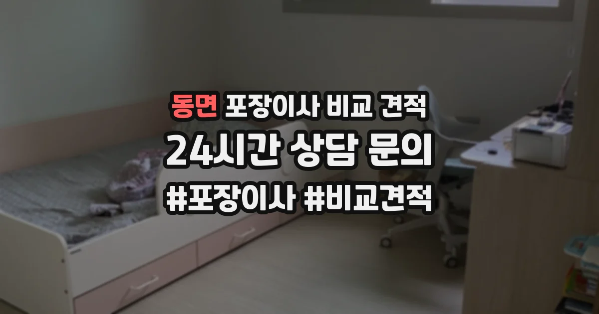 동면 포장이사 비교 견적