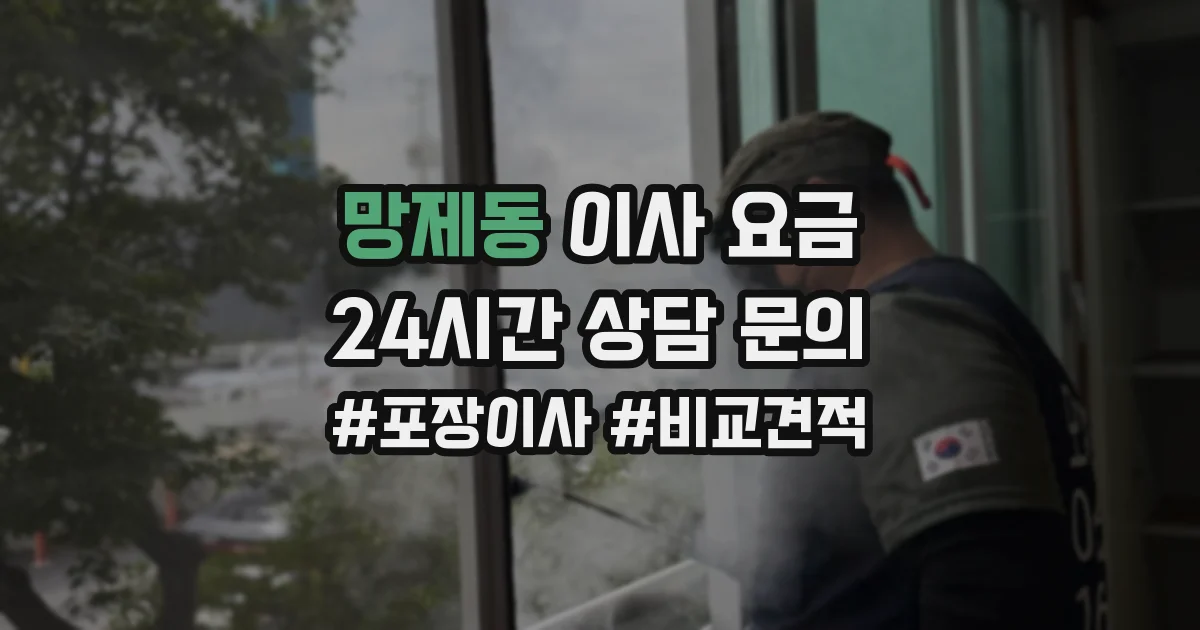 망제동 이사 요금