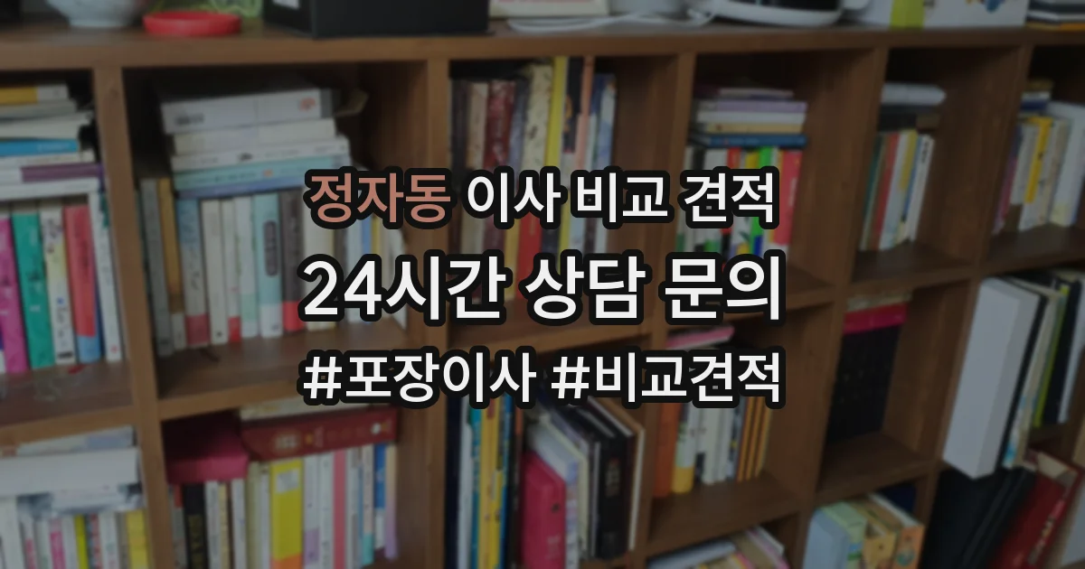 정자동 이사 비교 견적