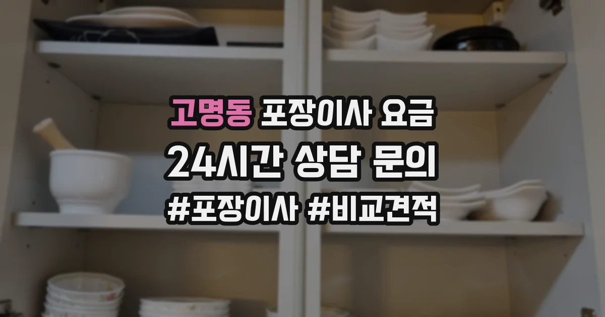 고명동 포장이사 요금
