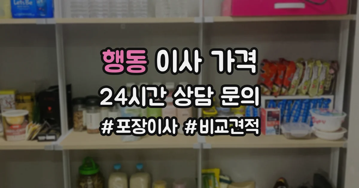 행동 이사 가격