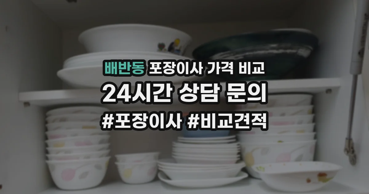 배반동 포장이사 가격 비교