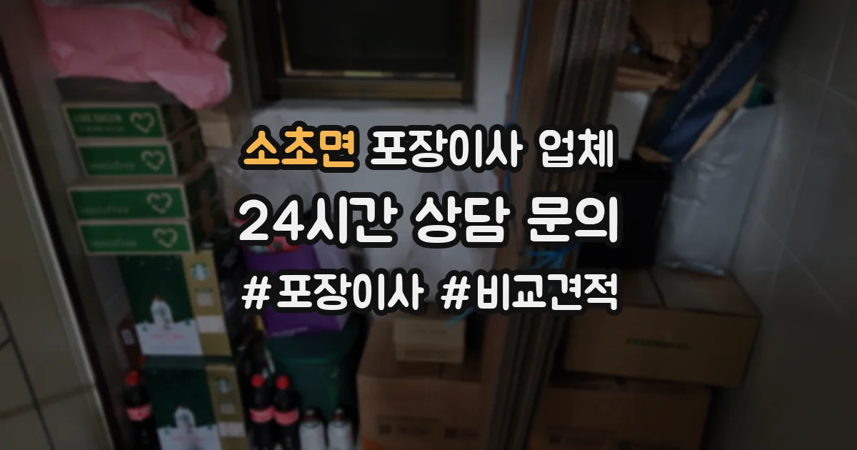 소초면 포장이사 업체
