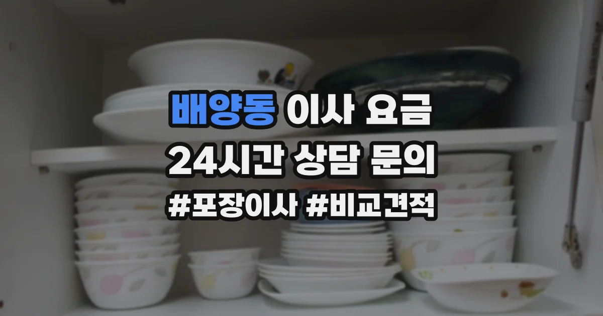 배양동 이사 요금