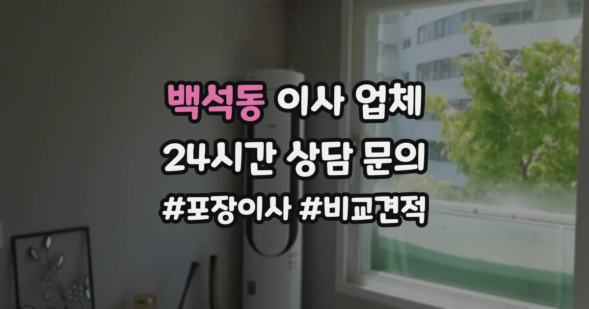 백석동 이사 업체