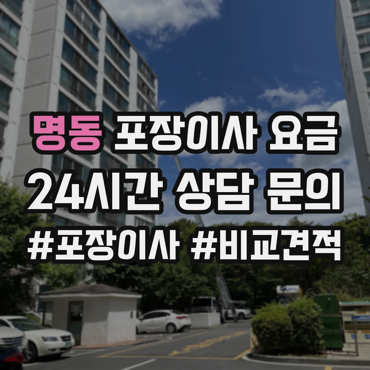 명동 포장이사 요금