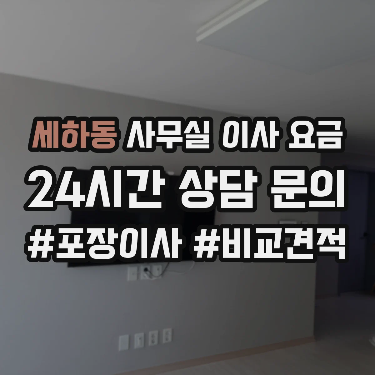 세하동 사무실 이사 요금