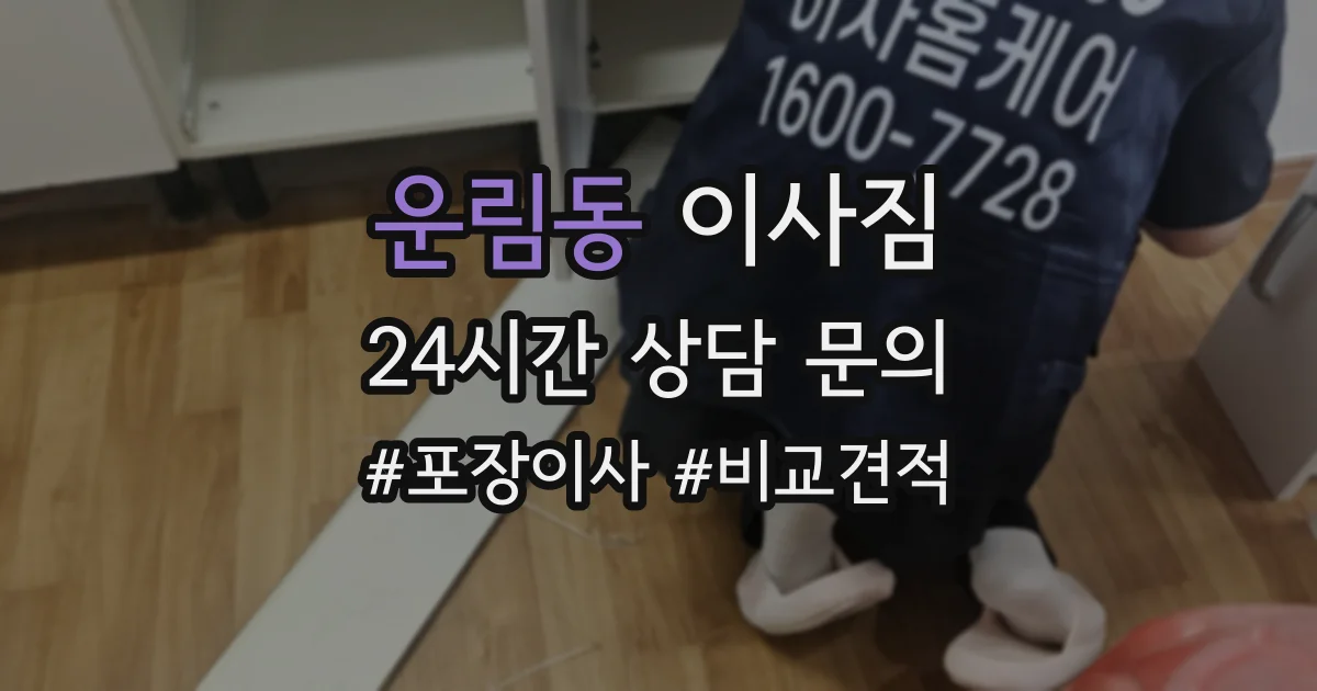 운림동 이사짐