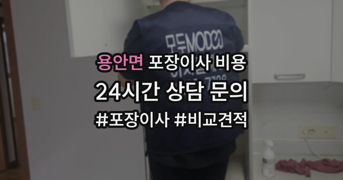 용안면 포장이사 비용