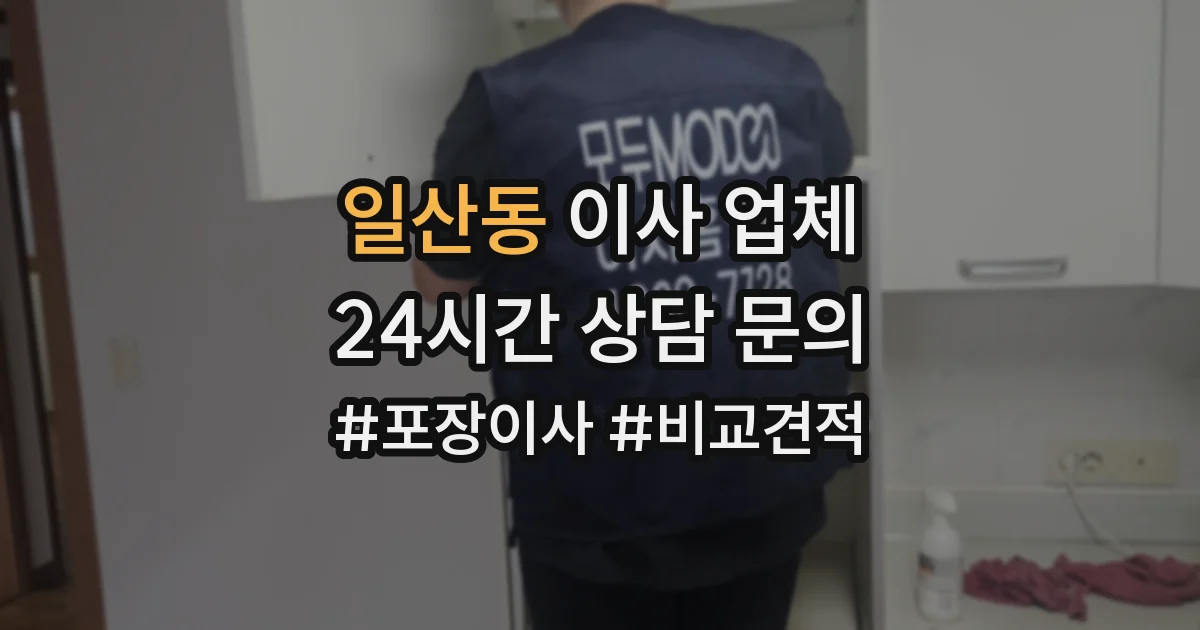 일산동 이사 업체