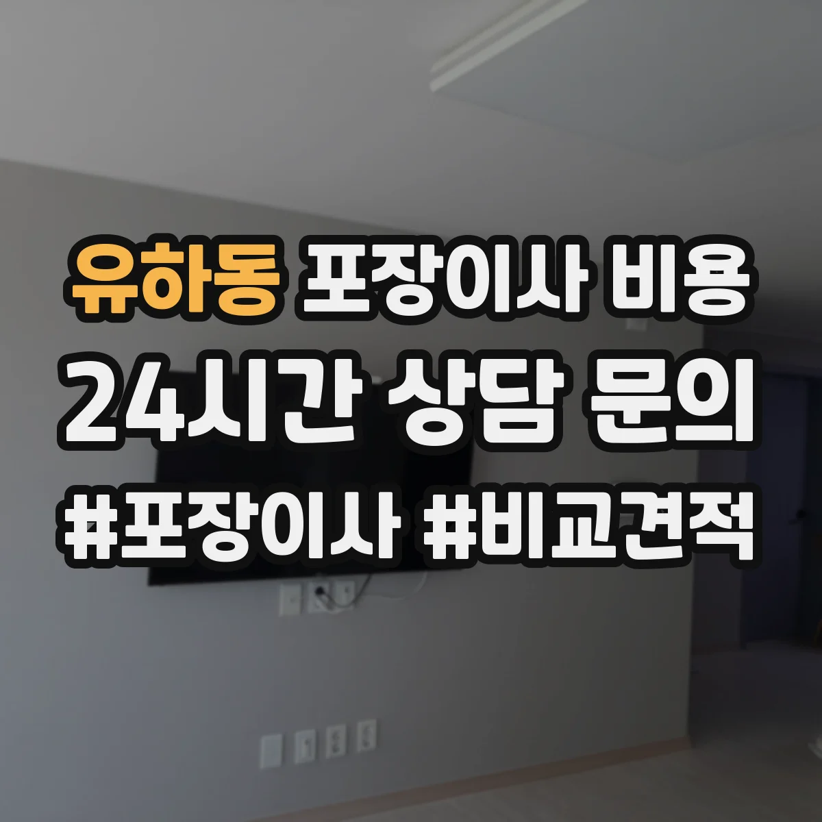 유하동 포장이사 비용