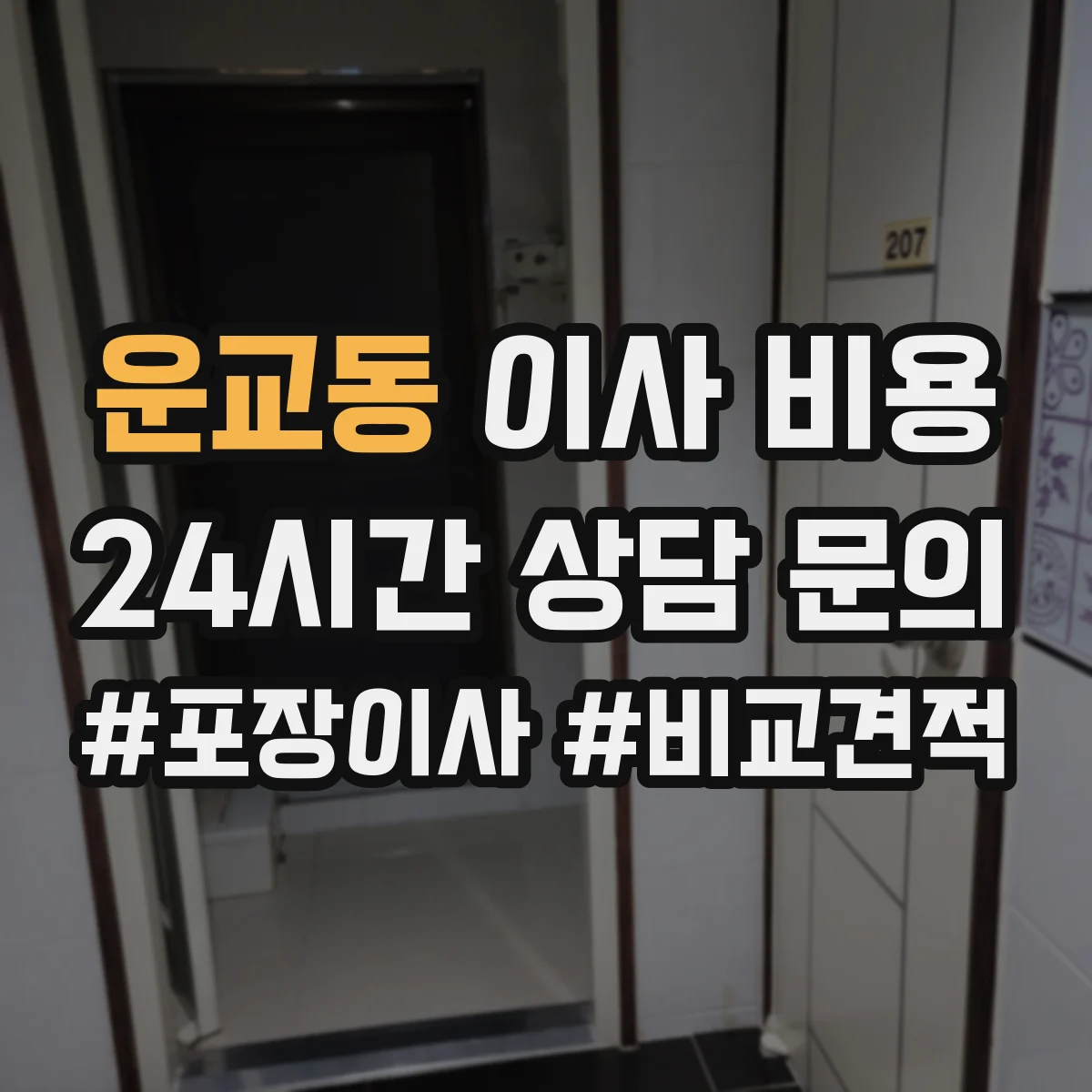 운교동 이사 비용