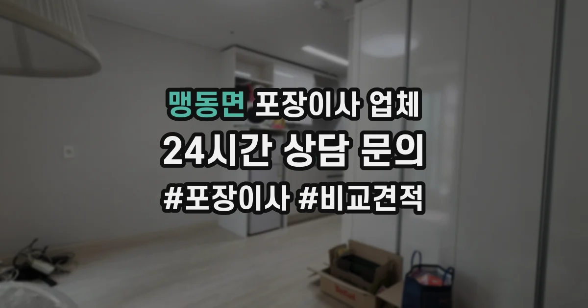 맹동면 포장이사 업체