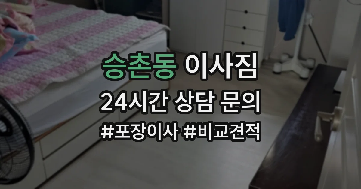 승촌동 이사짐