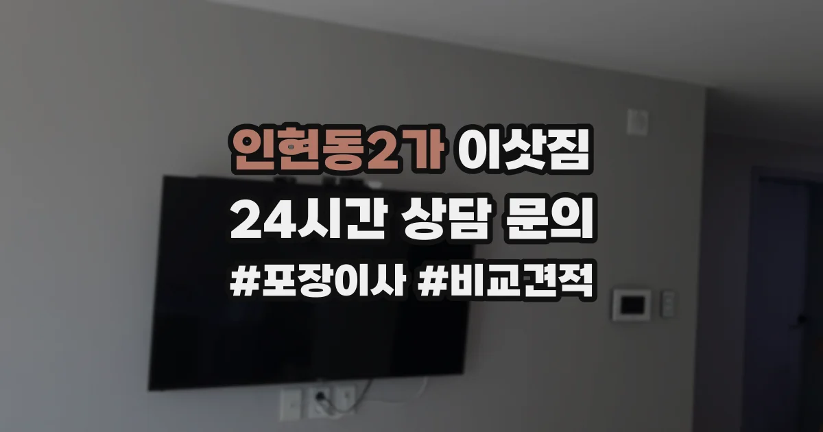 인현동2가 이삿짐