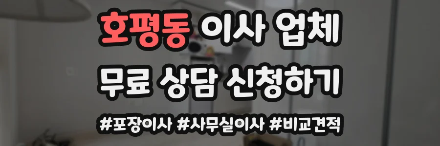 호평동 이사 업체