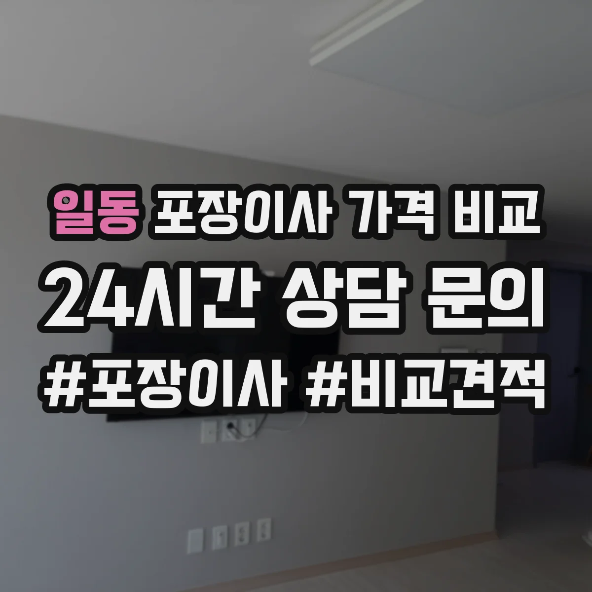 일동 포장이사 가격 비교