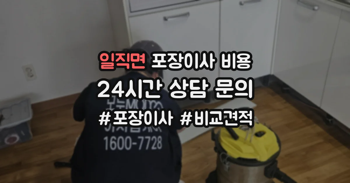 일직면 포장이사 비용