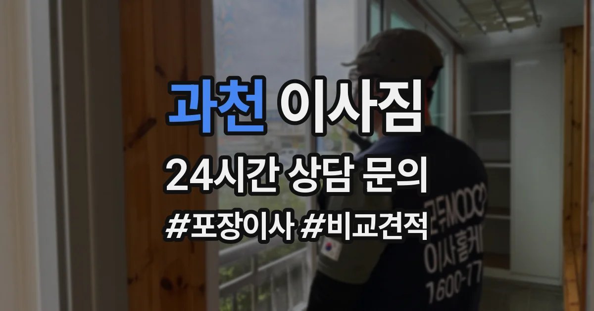 과천 이사짐