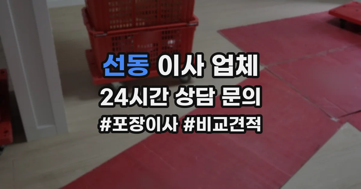 선동 이사 업체