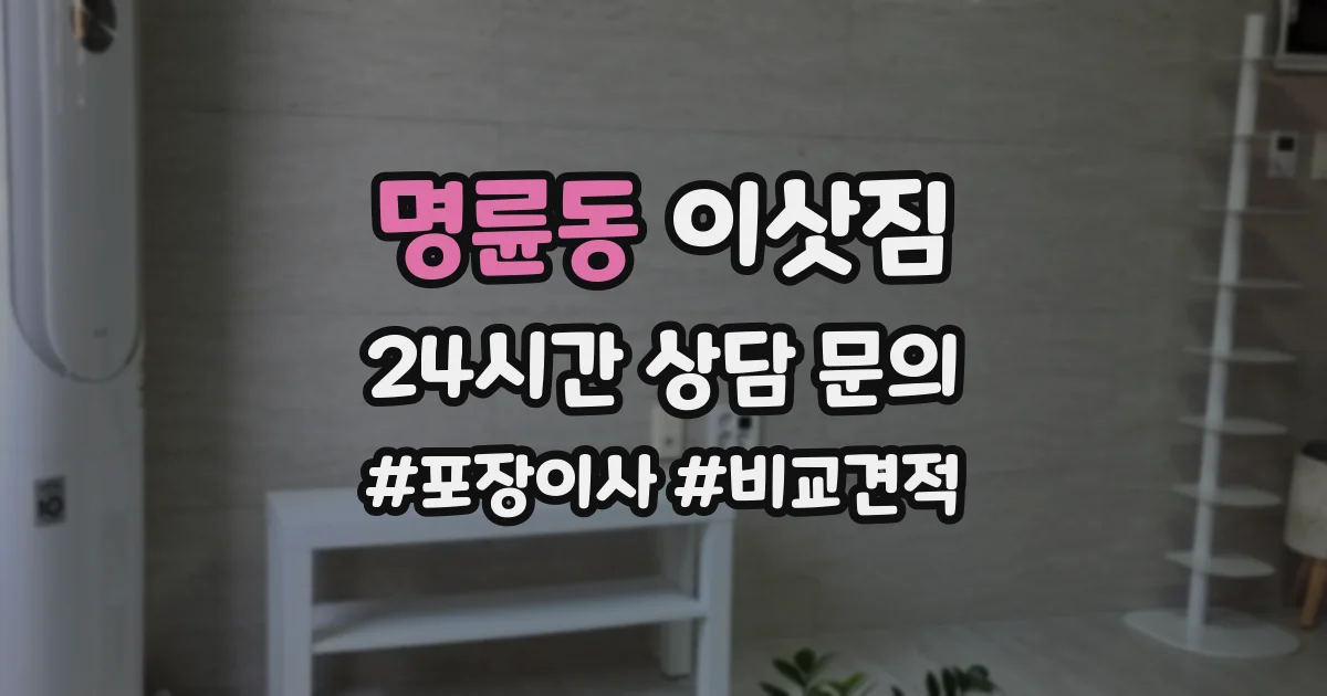 명륜동 이삿짐