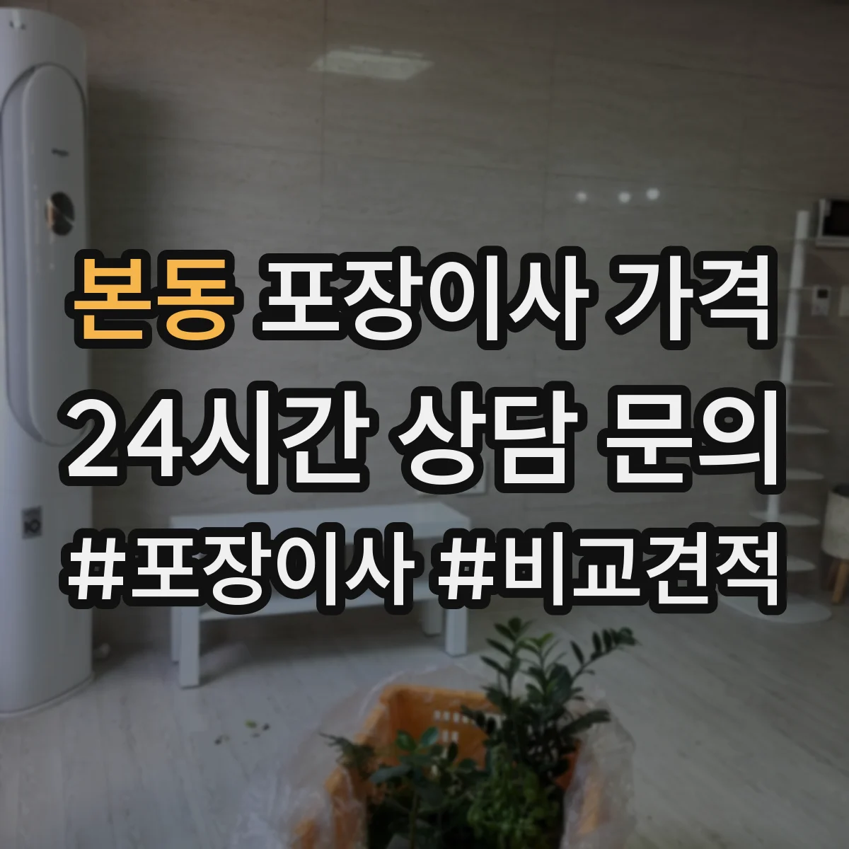 본동 포장이사 가격