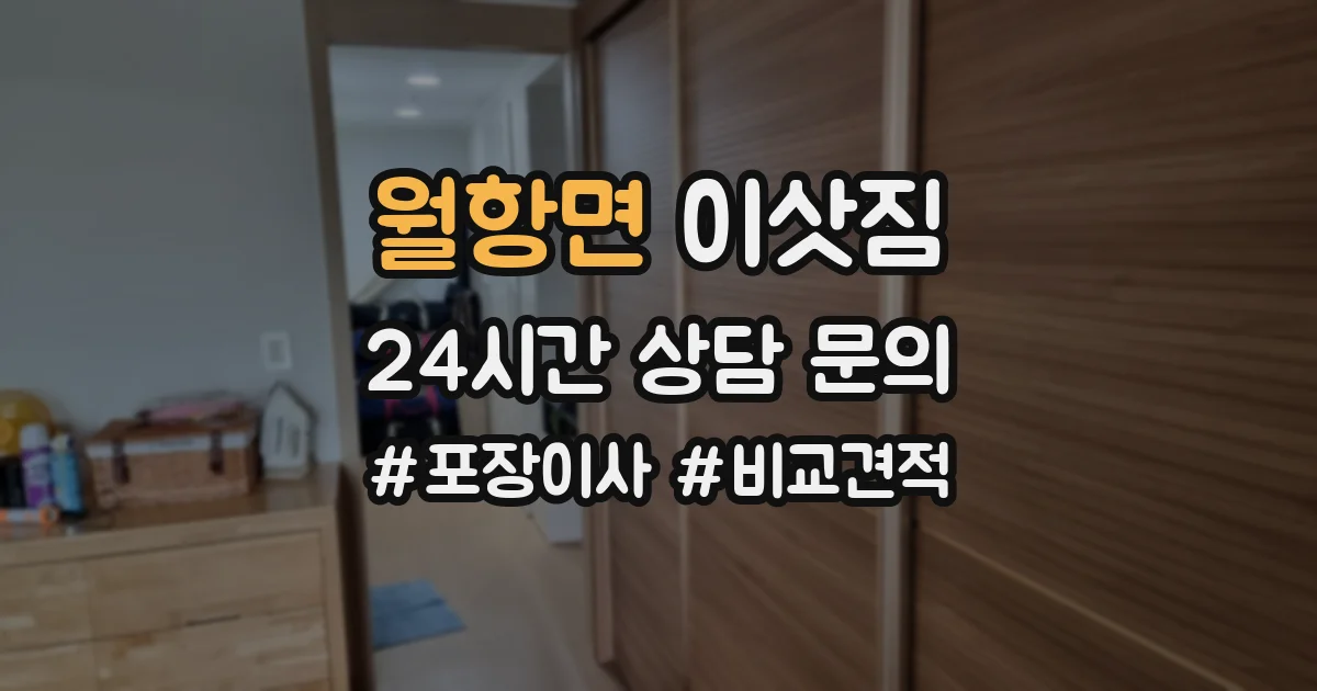 월항면 이삿짐