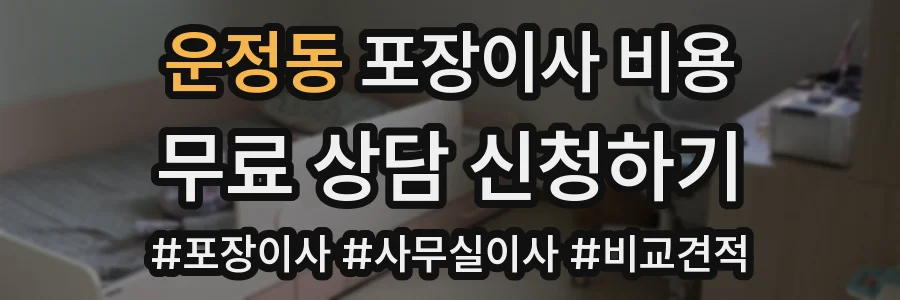 운정동 포장이사 비용