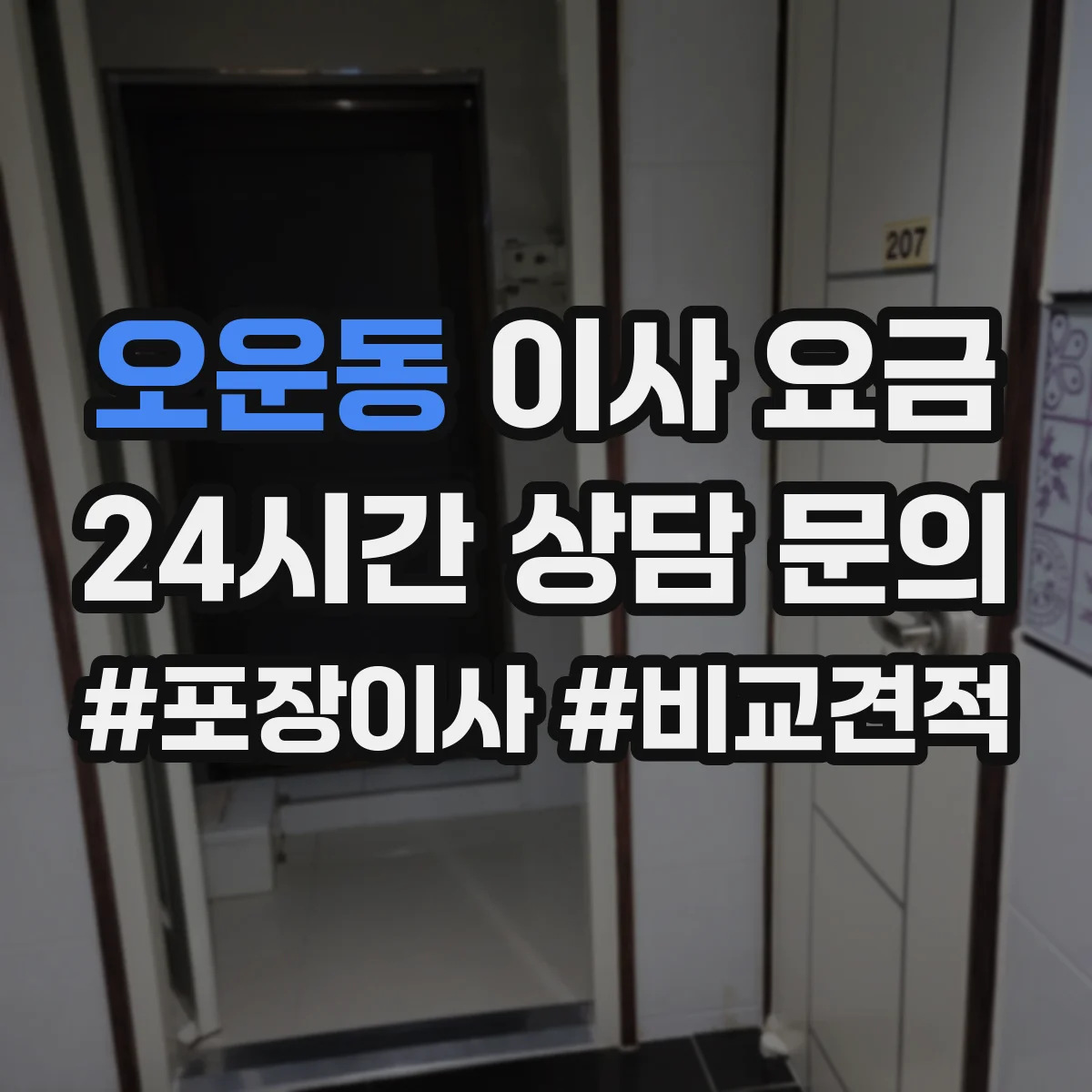 오운동 이사 요금
