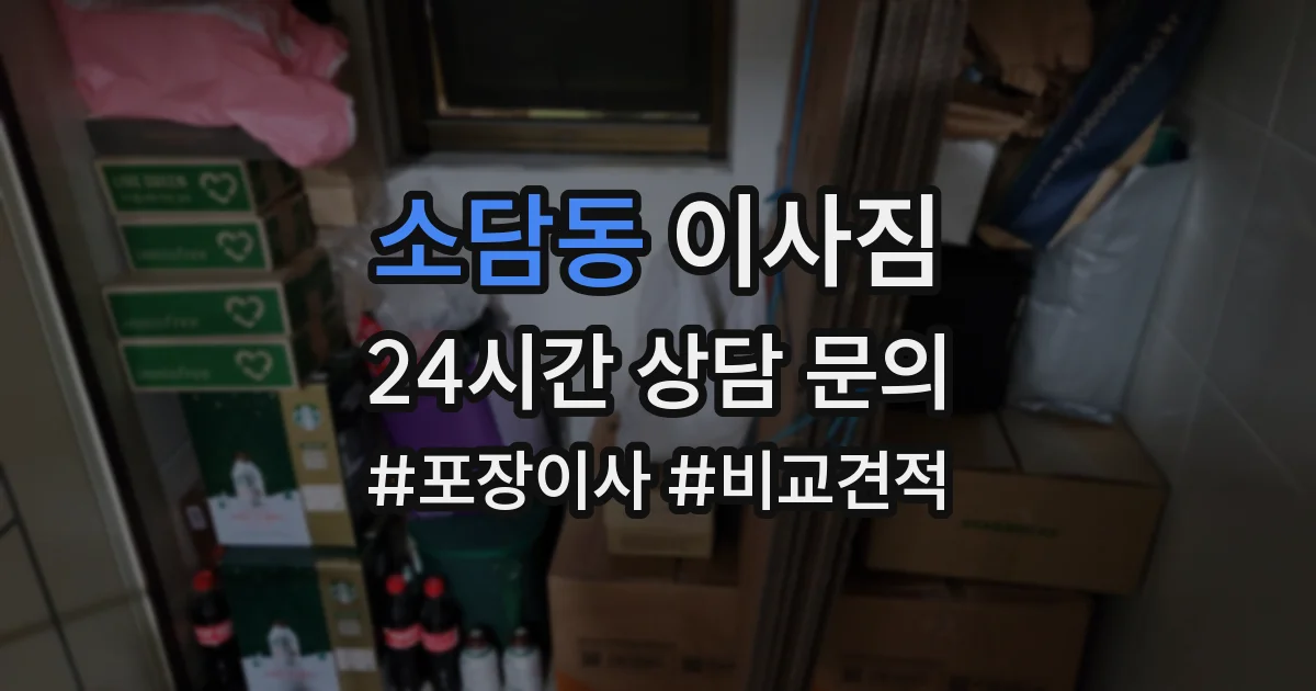 소담동 이사짐