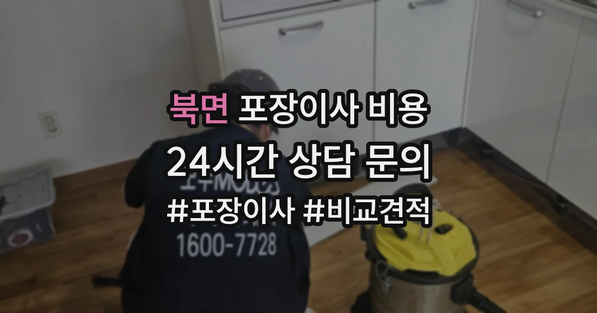 북면 포장이사 비용