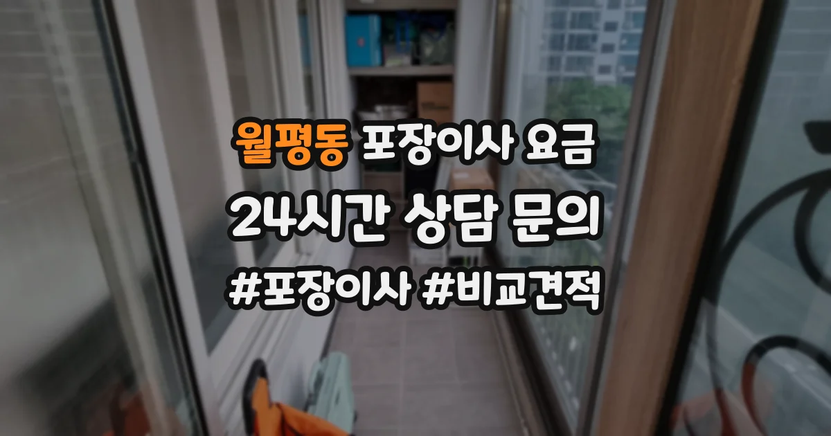 월평동 포장이사 요금