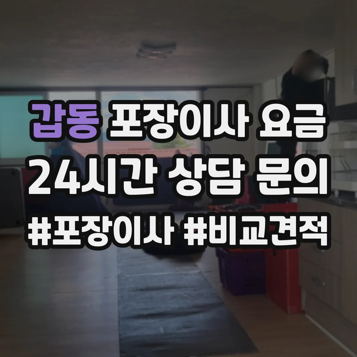갑동 포장이사 요금