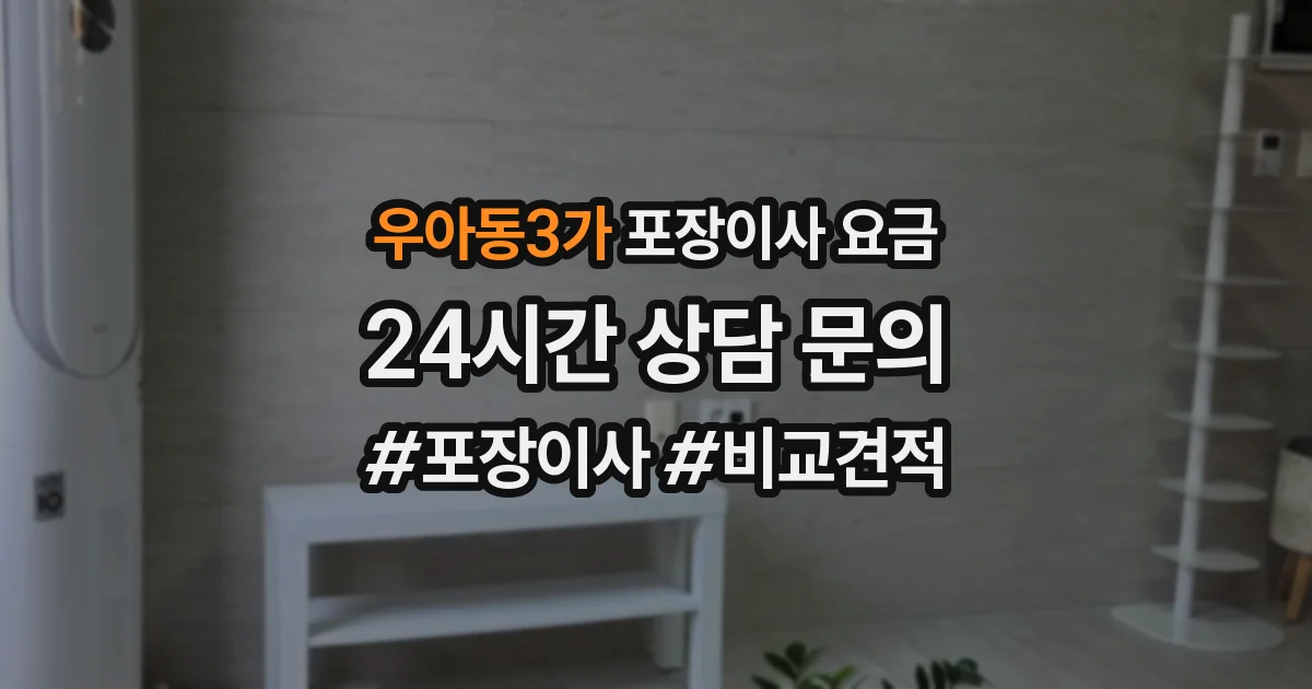 우아동3가 포장이사 요금