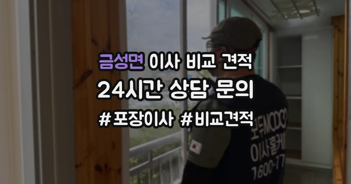 금성면 이사 비교 견적