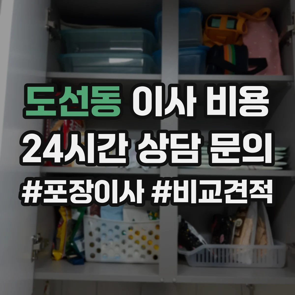 도선동 이사 비용