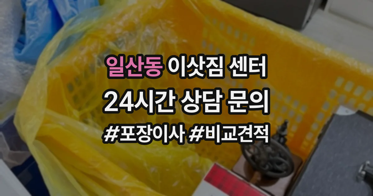 일산동 이삿짐 센터