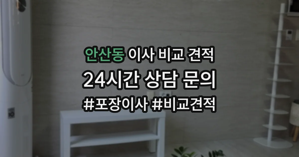 안산동 이사 비교 견적