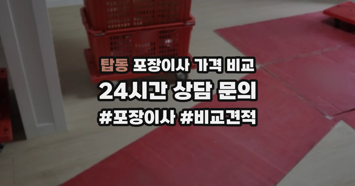 탑동 포장이사 가격 비교