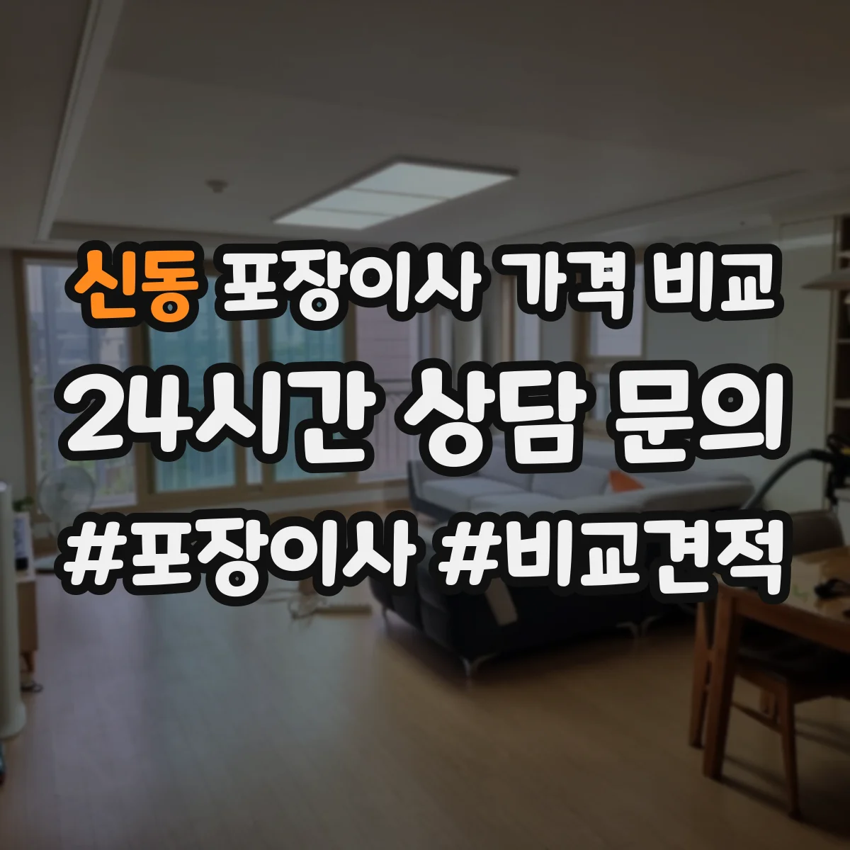 신동 포장이사 가격 비교