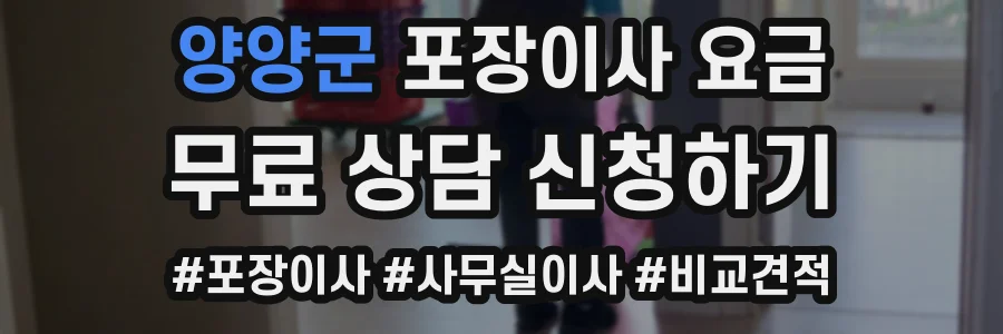 양양군 포장이사 요금