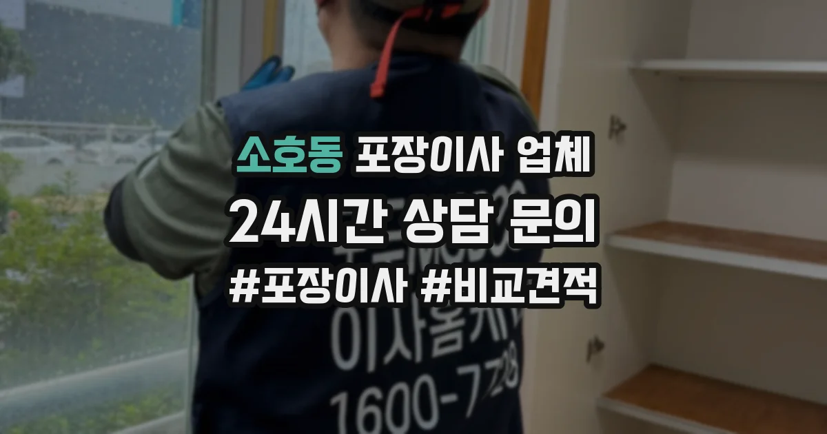 소호동 포장이사 업체