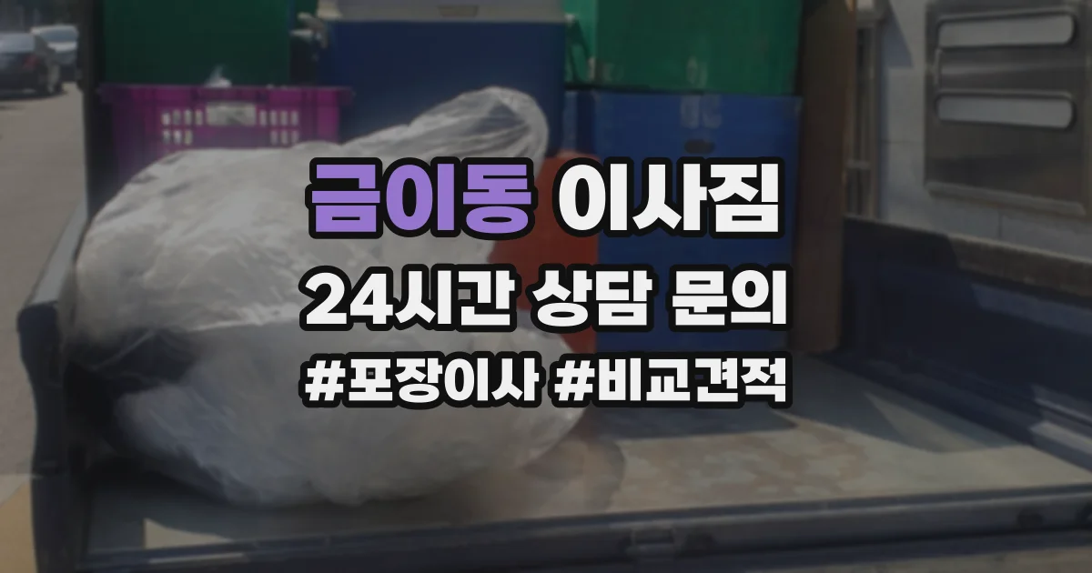 금이동 이사짐