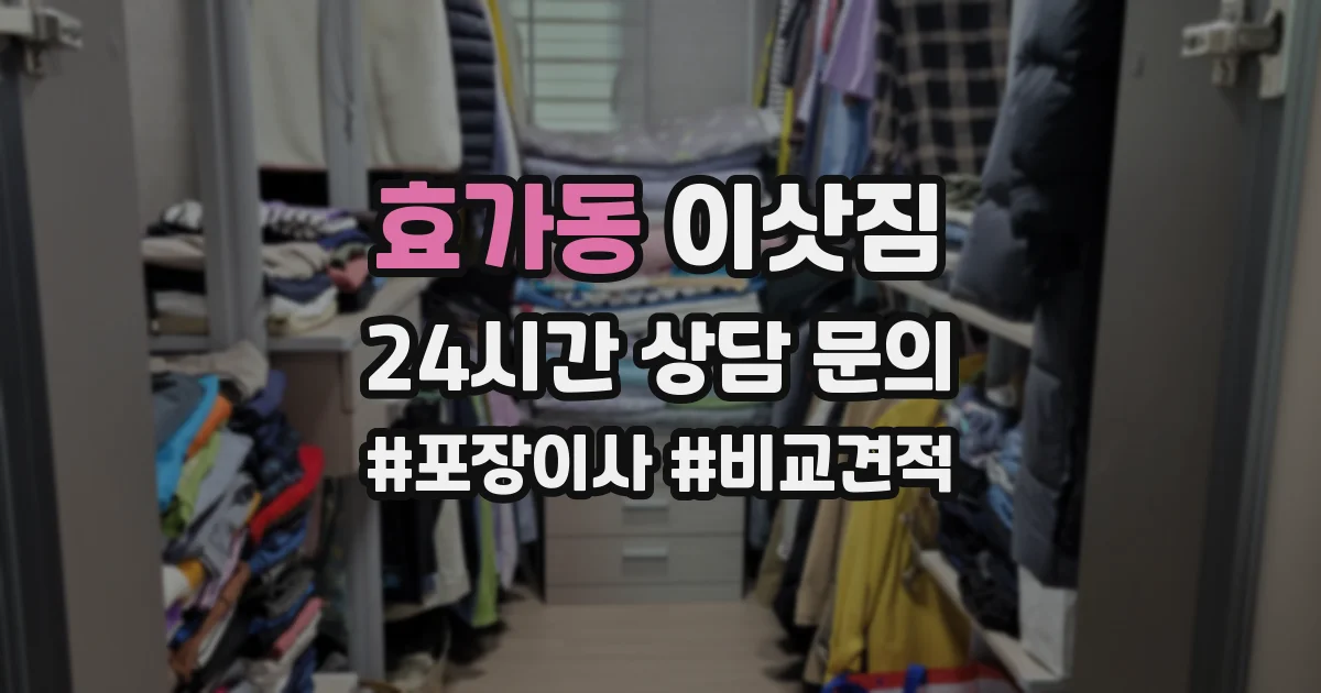 효가동 이삿짐