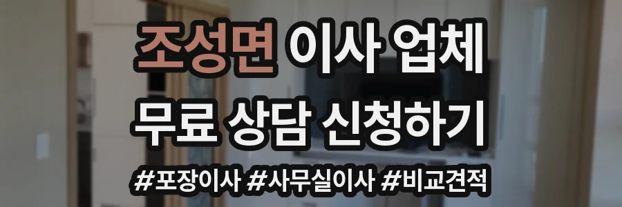 조성면 이사 업체