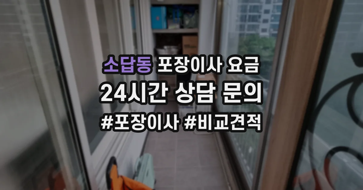 소답동 포장이사 요금