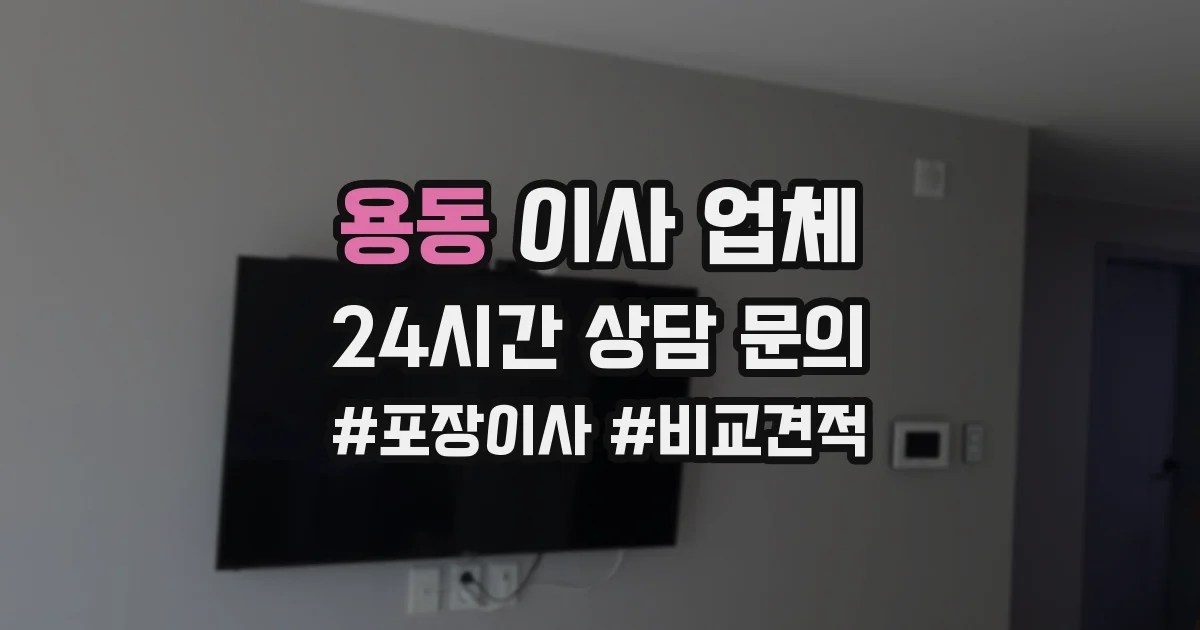 용동 이사 업체