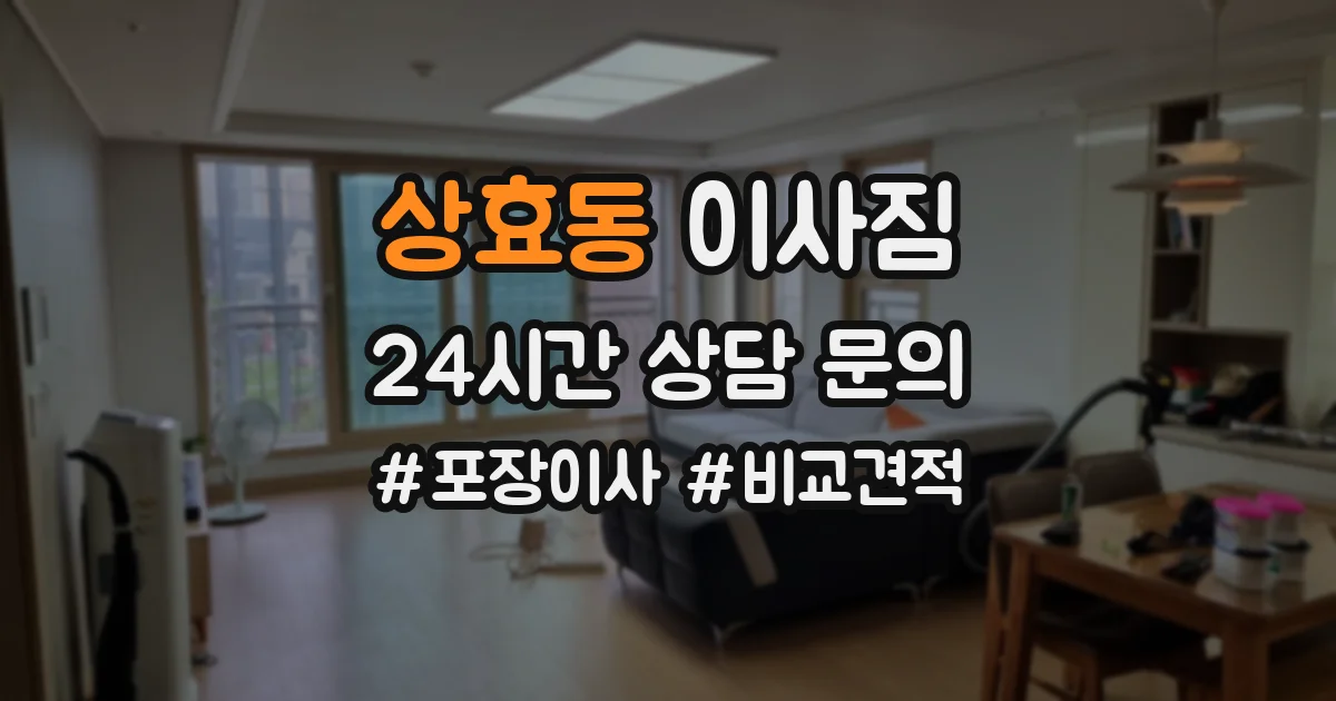 상효동 이사짐