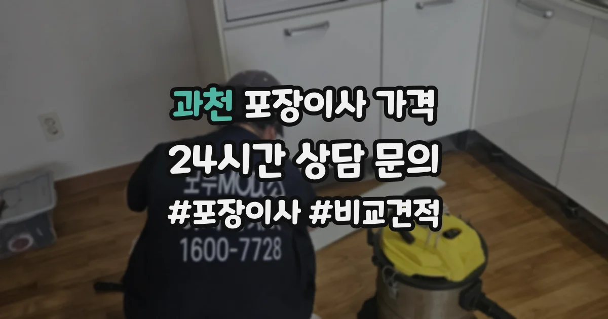 과천 포장이사 가격