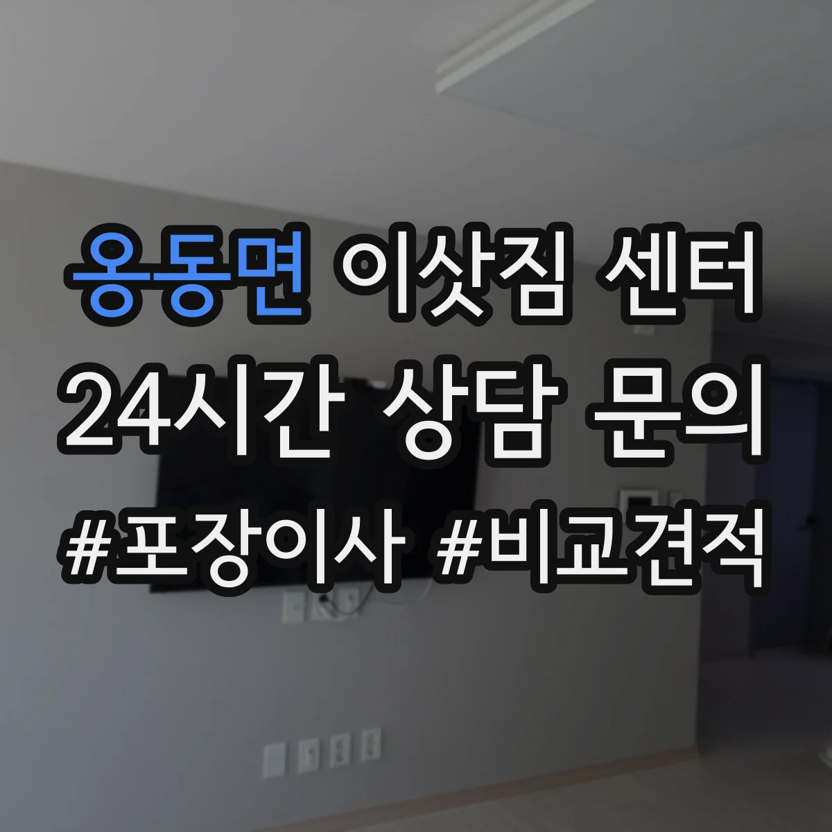 옹동면 이삿짐 센터